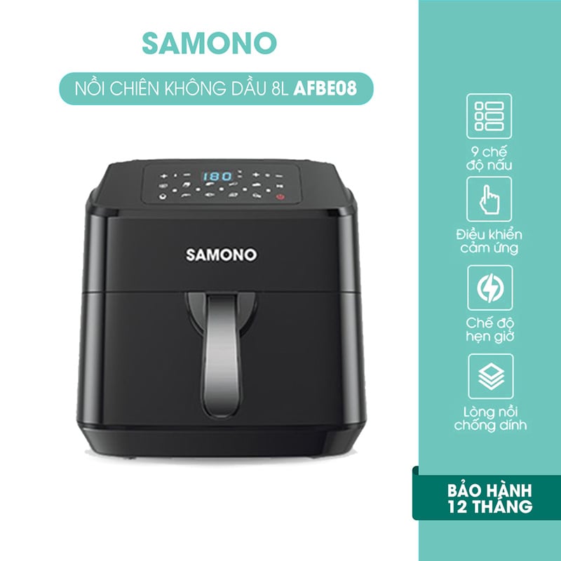 Nồi chiên không dầu 8 lít Samono SW-AFBE08 (No.SWAFBE08-W)