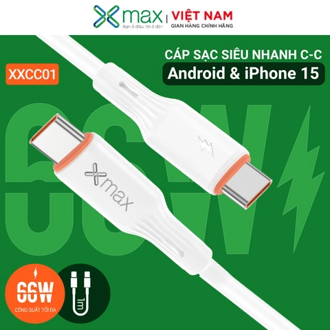 Cáp sạc nhanh Type-C to Type-C Xmax XXCC01 White (KG) (No.994544)
