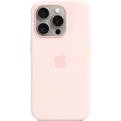 Ốp lưng iPhone 15 Pro Silicone Case With MagSafe A3125 chính hãng - Light Pink